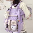thumbnail image 3 of Backpacks Preppy Backpack Women Waterproof Candy Colours Backpacks Fancy High School Bags For Teenage Girl Travel Rucksack, 3 of 7