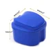 thumbnail image 4 of Estuche de baño para dentaduras postizas, 2 uds., con cesta coladora, soporte para caja de almacenamiento de dientes postizos, caja de limpieza de retenedores (azul claro y azul), 4 of 4