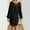 Black, variant on BLTIBY Womens Long Sleeve Sweater Dress V Neck Loose Fit Ribbed Bow Knit Pullover Mini Dress Fall Outfits Black S