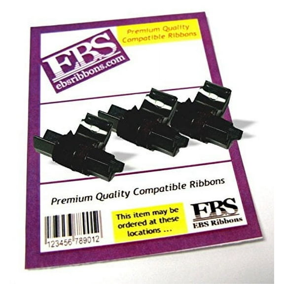 SHARP EL-1801V Ink Rollers - 3 Pack - Black Red Compatible