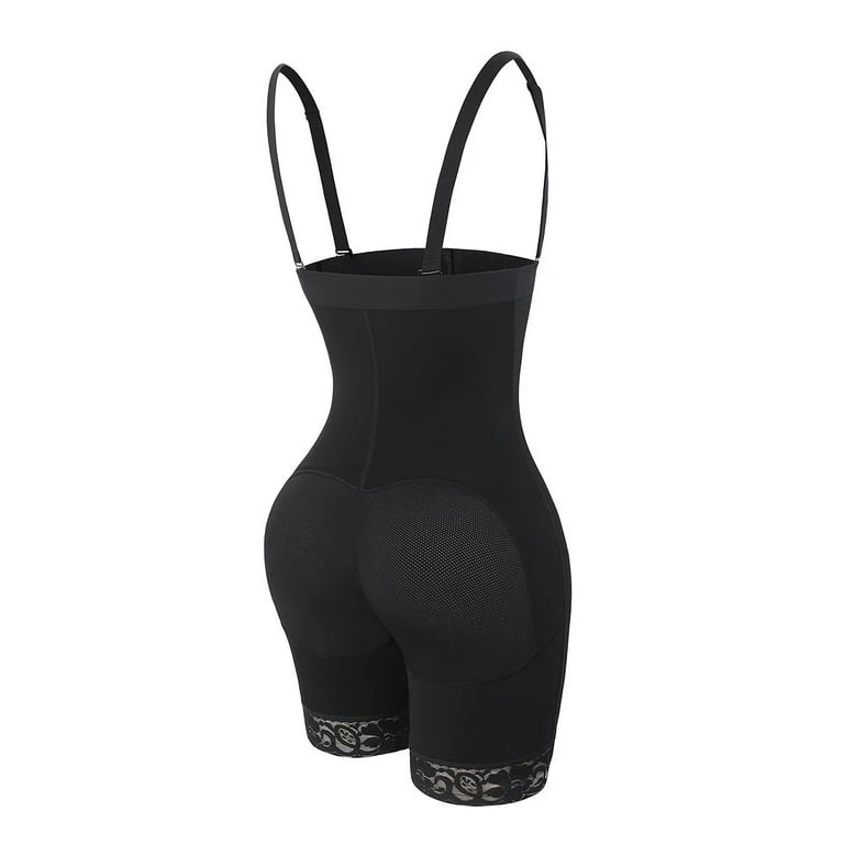 Layered Tummy Control Seamless Body Shaper Women's Open Bust Shapewear  Stage 3 Faja Black XL