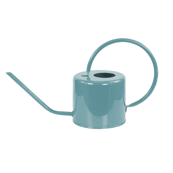 Down to Earth Basics Heavy Gauge Metal Watering Can, 1.5 Liter, Painted Teal – Indoor & Outdoor Garden Use