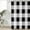 Black, variant on Beige Plaid Bathroom Curtain 84 Inch Shower Curtain with Hooks, Spring Summer Farmhouse Buffalo Checkered Waterproof Polyester Bath Curtain Washable Bathtub Curtain 72''x 84''