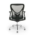 thumbnail image 4 of 257-GRY Stratus Series Heavy Duty Office Furniture stain proof GRAY fabric High Back Mesh 350 lb Capacity Computer Task Chair, 4 of 5