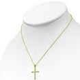thumbnail image 4 of Sterling Silver White Clear Cubic Zirconia Latin Cross Pendant Necklace, 18", 4 of 5