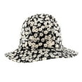 thumbnail image 3 of Dolce & Gabbana 100% Silk Black and White Floral Bucket Hat-56 for Womens, 3 of 4