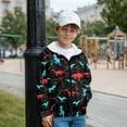 thumbnail image 3 of FKELYI Zip Up Hoodies for Kids Fall Sweatshirt Jacket with Side Pockets for Boys Girls Blue Red Dinosaur Print Winter Activewear Top Cosy Hooded Clothes, L, 3 of 6