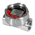 thumbnail image 3 of Wisewang Fuel Flow Meter 1 inch NPT Thread Waterproof Multipurpose Oil Fuel Flowmeter Black Silver 93x32x68mm, 3 of 6