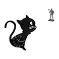 thumbnail image 1 of Reloj De Pared Decorativo Con Diseño De Gato Y Caballero, Acrílico, Moderno, Con Dibujos Animados, Para Colgar En La Pared, Para Sala De Estar, Entrada, Chimenea, Dormitorio, Decoración Del, 1 of 8