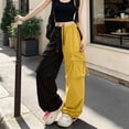 thumbnail image 2 of Sevevn Women's Lightweight Patchwork Cargo Joggers Color Block Streetwear Pants Drawstring Waist with Cargo Pockets Loose Fit Everyday Casual Outfits, 2 of 7