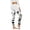 White, variant on FYEGRE Women's Fashion Printed Leggings High Waist Yoga Pants for Casual Wear and Sports Activities Yellow L