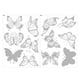 thumbnail image 5 of Cateissary Pegatinas de pájaros para ventana, película electrostática extraíble, calcomanías de vidrio de vinilo autoadhesivas, buen diseño mate, MariposasA1A2 2piezas Cateissary CBP353380, 5 of 6