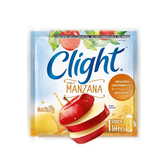 Polvo para preparar bebida Clight sabor a manzana 7 g