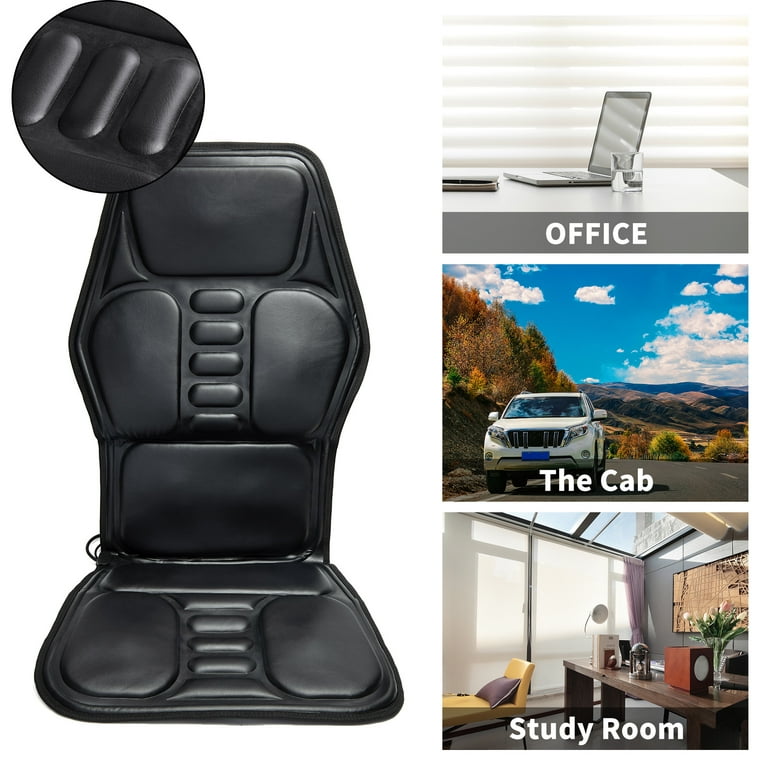 Black Back Massage Chair Car SUV Hot Seat / Home Cushion Neck Pain Waist  Support Massage Cushion Cover