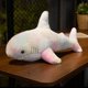 thumbnail image 3 of Juguetes de peluche de tiburón colorido para niños, cojín suave para sofá de animales marinos, almohada para dormir, tamaño gigante, 60-140cm, 3 of 5