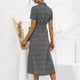 thumbnail image 5 of Vestido de solapa de camisa con botones de manga corta a la moda informal para mujer Fridja  bn8264, 5 of 6
