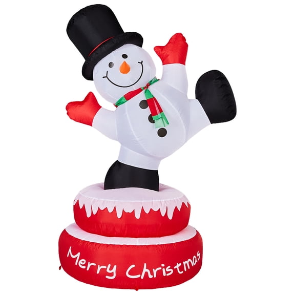 Ktaxon Christmas Inflatable Outdoor Decoration Spinning Snowman Holiday Outdoor Decor,5 FT