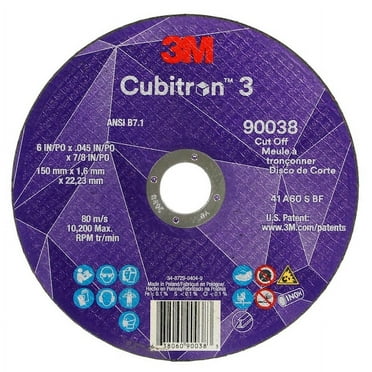 3m Cubitron Abrasive Cut-Off Wheel,7/8 in Connector 90038