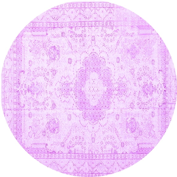 Ahgly Company Indoor Round Persian Purple Traditional Area Rugs, 6' Round