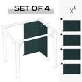 thumbnail image 3 of 4-Panel 10x10 Gazebo Privacy Curtains, Slate Grey Polyester Sidewall Replacement, Weather Protection for Backyard Patio, Includes C-Rings and Hooks for Metal Gazebo Frames, 3 of 7