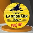 thumbnail image 4 of HELLOYOUNG Landshark Lager Metal Wall Art Sign Heavy Duty Aluminum Retro Shark Palm Tree Beer Logo Plaque UV Printed Outdoor Indoor Decor, 4 of 13