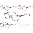 thumbnail image 1 of Lunettes de Lecture Femmes 5 Pack Dames Lecteurs Cat Eye Charnière à Ressort Légères, 1 of 6