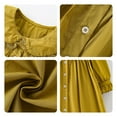 thumbnail image 4 of Wavsuf Girls Casual Dresses Long Sleeve Solid Ruffled Yellow Dresses Size 5Y, 4 of 4