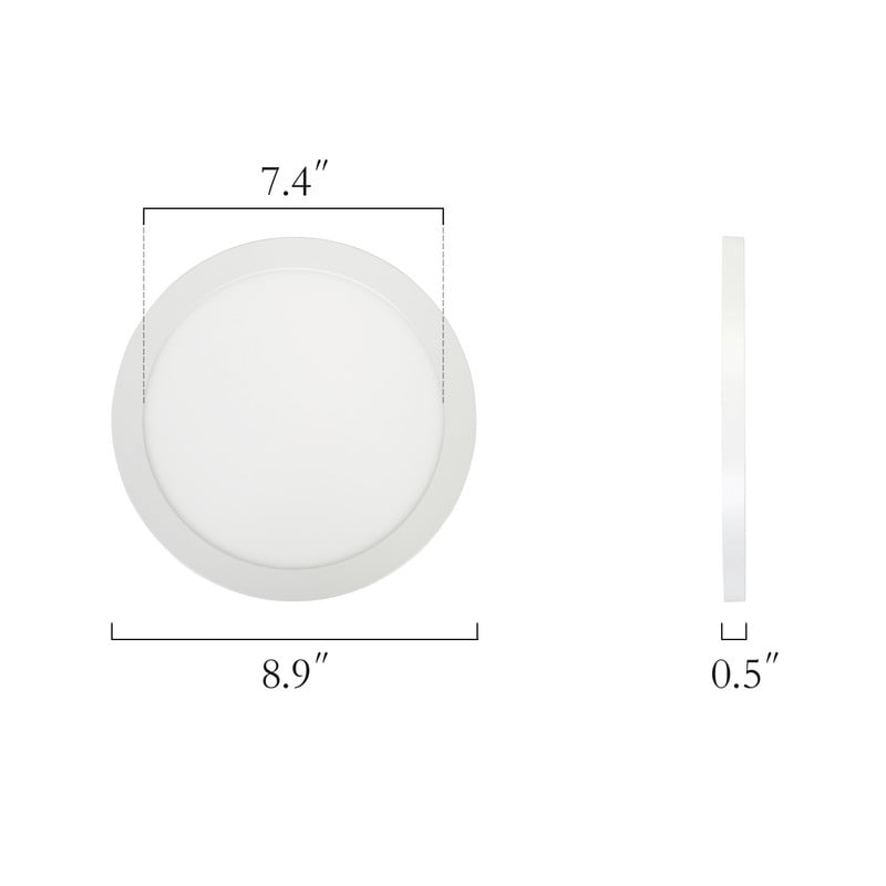 LNC 9" LED Flush Mount Ceiling Light,5CCT Adjustable,Ultra Thin,Damp Rated