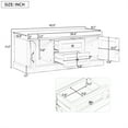 thumbnail image 4 of Storage Bench with 2 Drawers and 2 Cabinets, Ottoman with with Removable Upholstered Cushion, Shoe Bench for Hallway, 42.5L x 15.9W x 17.5H, White, 4 of 7