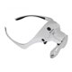 thumbnail image 4 of Lupa con diadema y carga USB, lentes ópticas acrílicas, ergonómica, iluminada con LED, manos libres, para leer, 4 of 15