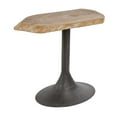 thumbnail image 3 of Lume Side End Table with Metal Trumpet Base, Gray Washed Live Edge Top, 3 of 5