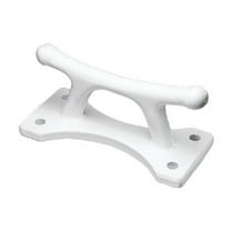 4 1/2" Classic White Dock Cleat Almag 35 Aluminum Dock Edge DE2504WF