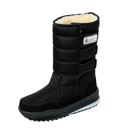 

Cowboy Boots for Women Mens Couple Boots Winter Warm And Cold Splash Proof Water Hook Loop Plush Thickened Snow Boots Riding Boots for Women Ladies Fahion Dress Tall Boots
