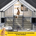 thumbnail image 6 of COZIWOW 108" Outdoor Large Cat Enclosure Wooden Kitten Catio Outside Cat House for Multiple Pets with Window Access Jumping Platforms,Gray, 6 of 17