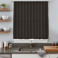 thumbnail image 5 of Simple Line Black Sheer Curtains 45 Inches Long, Black Modern Art Geometric Light Filering Curtains, Breathable Simi Curtain Privacy Drapes for Kitchen Bathroom Lightweight Small Window Treatment, 5 of 9