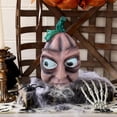 thumbnail image 2 of Statue de Citrouille d'Halloween avec Expression Tête de Citrouille en Résine Sculpture Décoration de Bureau Intérieur Extérieur, 2 of 7