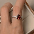 thumbnail image 4 of Trillion cut garnet ring, red garnet,red gemstone, promise ring, January birthstone, 4 of 4