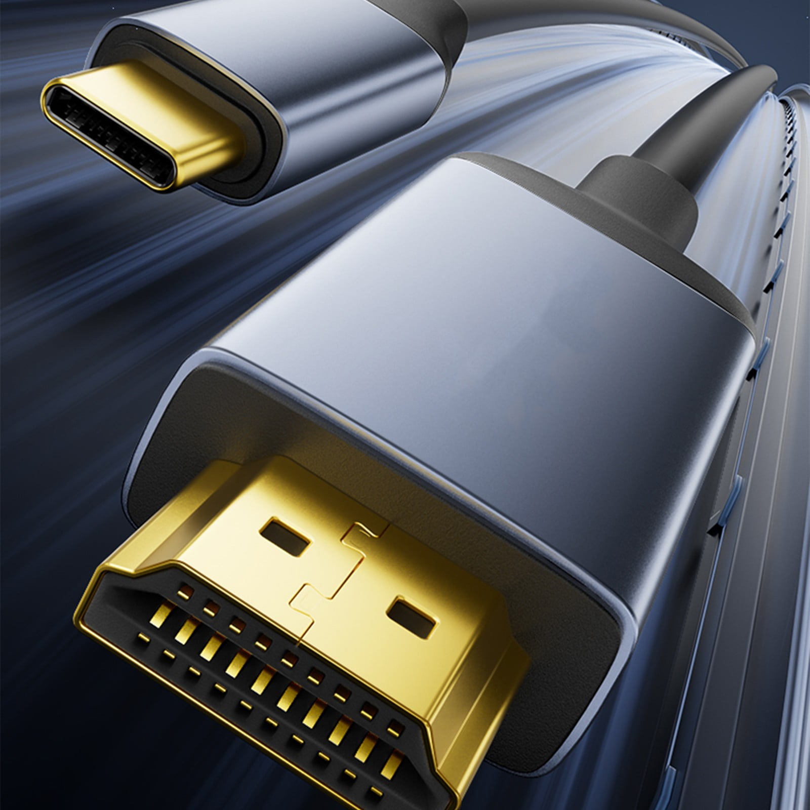 Type C to HDMIs Cable for Phone15/16 Laptops Tablets High Resolution 4K@60Hz Display Dynamic HDRs Support Clear Visuals