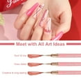 thumbnail image 5 of Metallic Nail Art Pens, Liner Brushes Set, 5PCS Pink Color Nail Tools For Long Lines, Thin Details, Fine Drawing, Liner Brush UV Gel Polish Painting Nail Design Sizes 5/8/12/20/25mm, 5 of 7