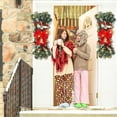 thumbnail image 4 of BJUTIR The Cordless Prelit Stairway Trim Christmas Wreaths For Front Door Holiday Wall Window Hanging Ornaments For Indoor Outdoor Home Xmas Decor, 4 of 9