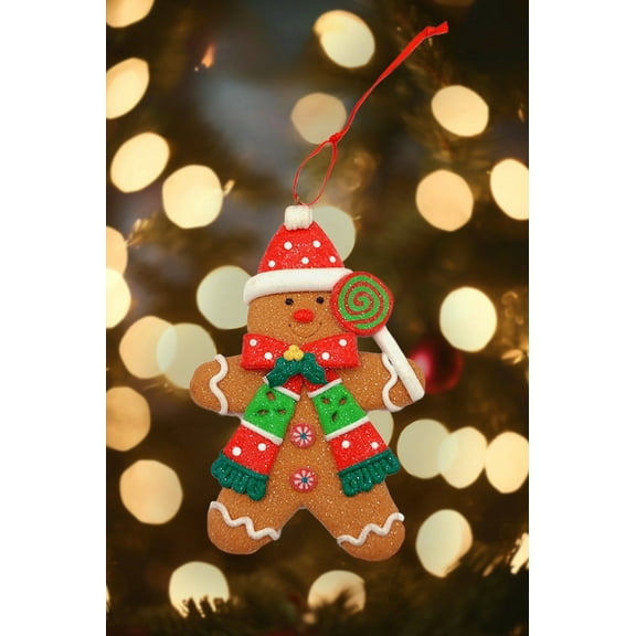 Christmas Ornament - Gingerbread Man. Wizardi Festive Decoration F07-N2-5-AEE046C
