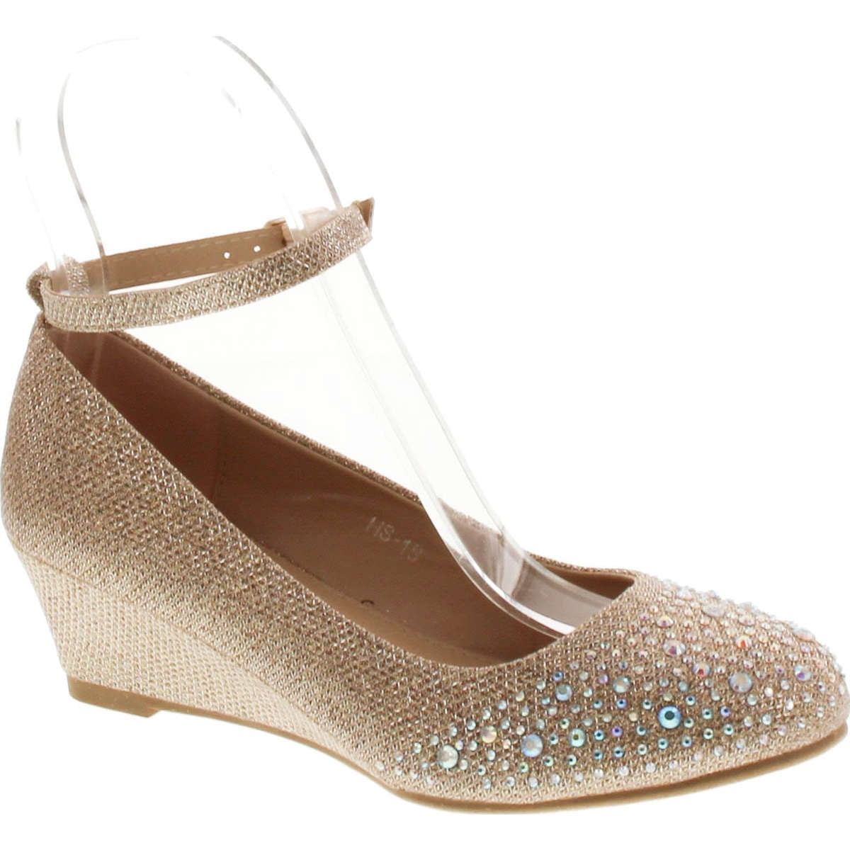 glitter wedge shoes