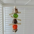 thumbnail image 5 of Parrot Bird Colorful Hanging Molar Toy Natural Rattan Ball Corn Husk Chewing Toys For Relieve Boredom, 5 of 6
