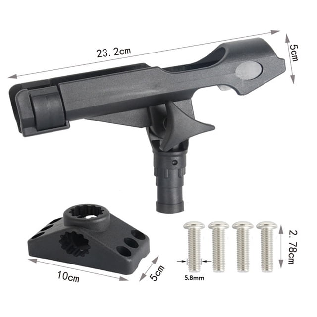 Support de Rail Latéral Réglable pour Kayak Bateau Canne à Pêche Support de Canne Kit d'Équipement