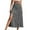 Black, variant on Pitauce Womens Boho Floral Print Long Skirt High Waisted Side Slit A-Line Skirt Beach Flowy Midi Wrap Skirts