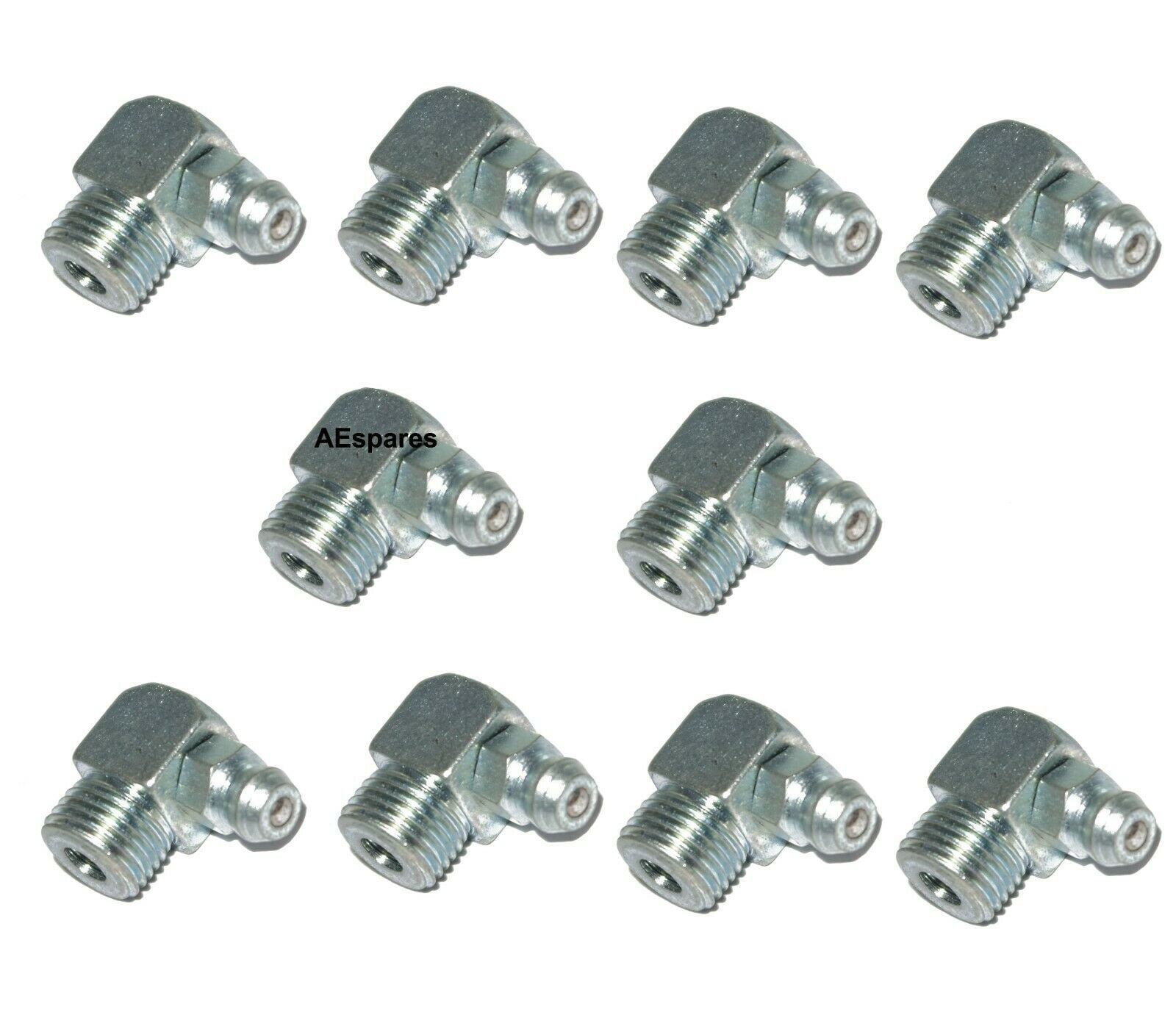 Greasing Nipple Grease Conical Lubricating 10 Pc 10mm Bend Type 90Â