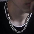 thumbnail image 4 of 3MM-10MM Stainless Steel Cuban Chain Necklace For Men Male Neck Jewelry Accessories, 4 of 6
