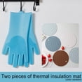 thumbnail image 4 of Silicone Dishwashing Gloves Wash Cleaning Gloves With Sponge Scrubbers For Washing Kitchen, Bathroom, Car & More, 4 of 7