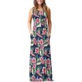 thumbnail image 1 of Vestido largo suelto sin mangas de verano para mujer Vestido largo casual con bolsillos Ormromra  FSHY034-492, 1 of 3