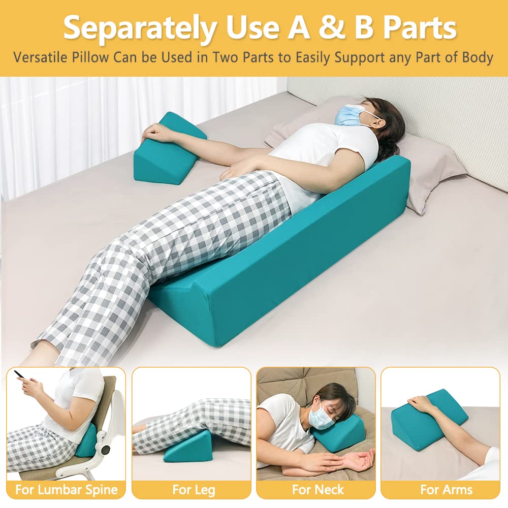 Bed Sore Turning Wedge Pillow for Sleeping Positioning Bed Sores Treatment Pressure Ulcer Cushion Bedridden Patient Elderly Anti Bedsore Turn Over Pad Triangle Medical Nursing After Surgery Wedges